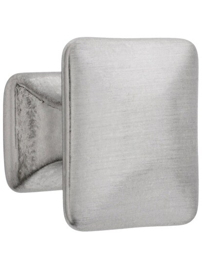 Small Pyramid Style Cabinet Knob - 1 inch Square in Satin Nickel.